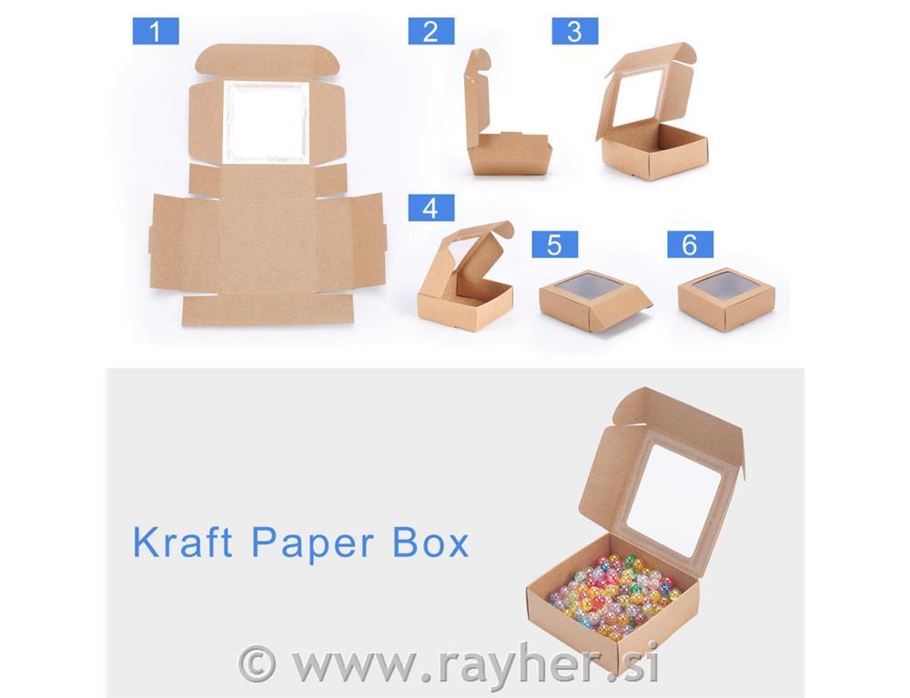 Škatla s prosojnim oknom 9.5x9.5cm, 1 kos