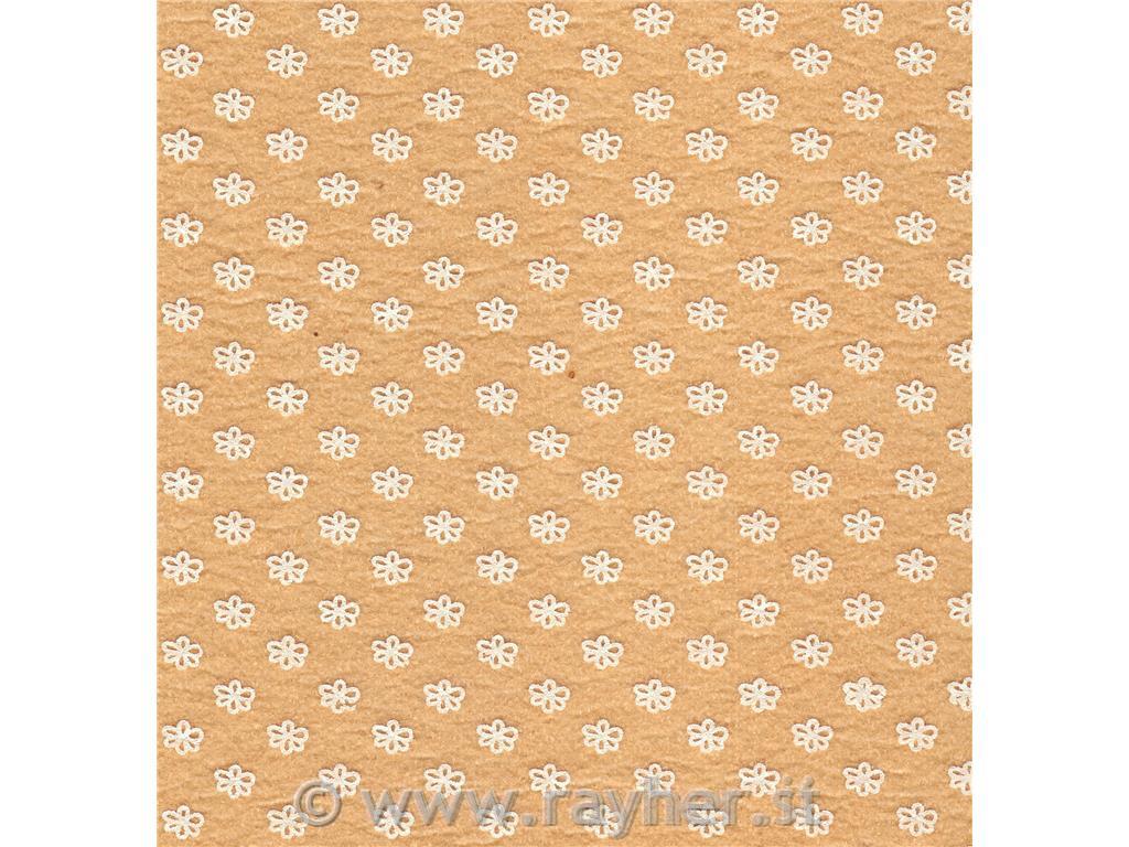 Felt with pattern, apricot 30x30cm