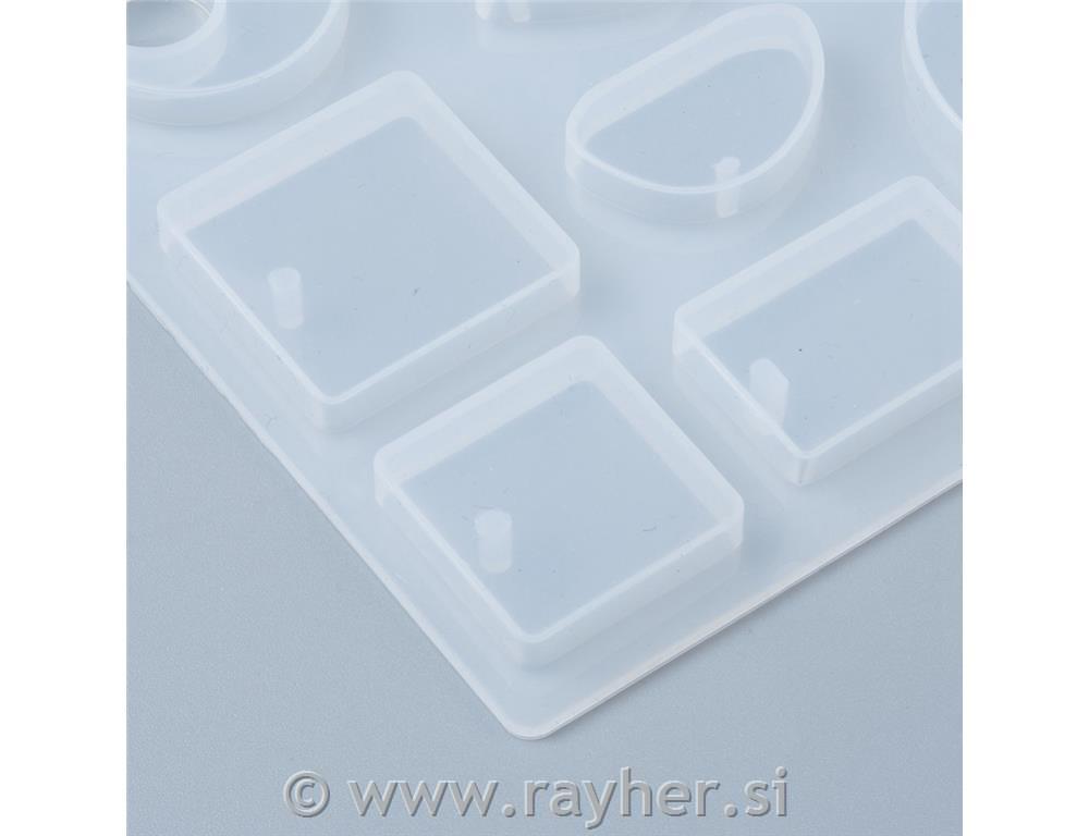 Kalup iz silikona, Osnovne oblike za nakit, 12 motivov