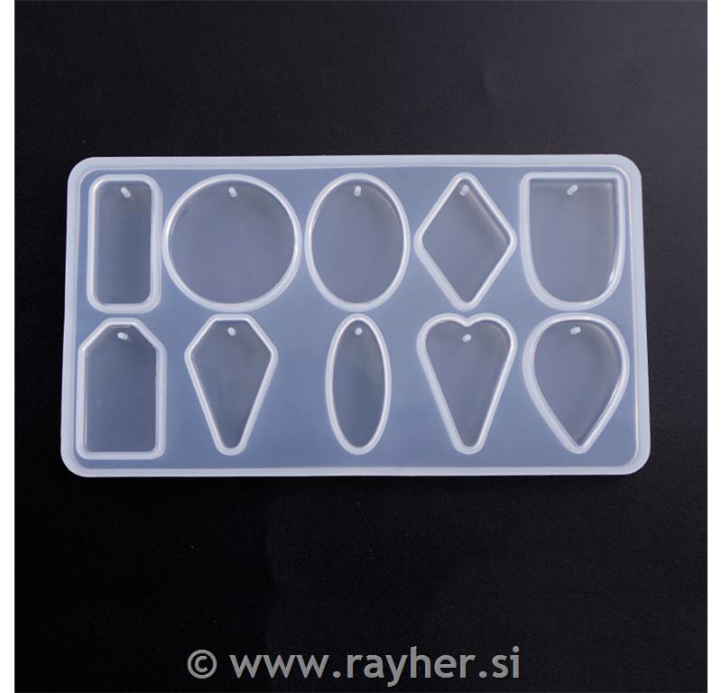 Silikonski kalup, Oblike za nakit, 10 motivov