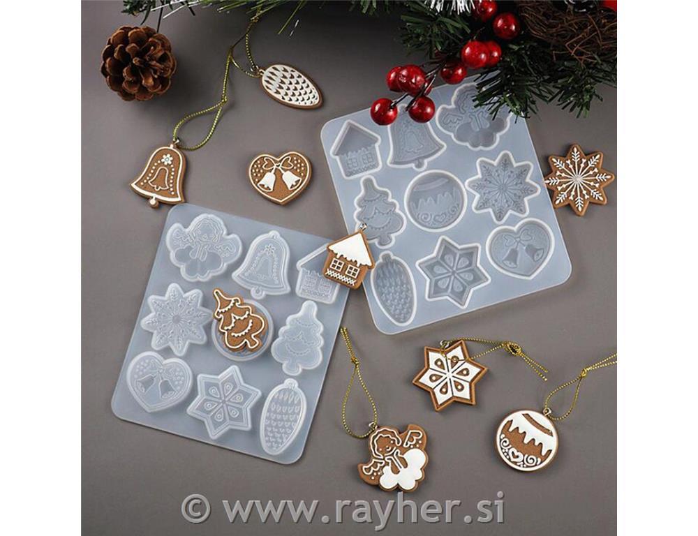 Silikonski kalup Božični obeski