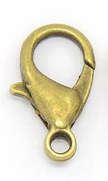 KARABIN 14MM, ANTIK BRON, SET 10