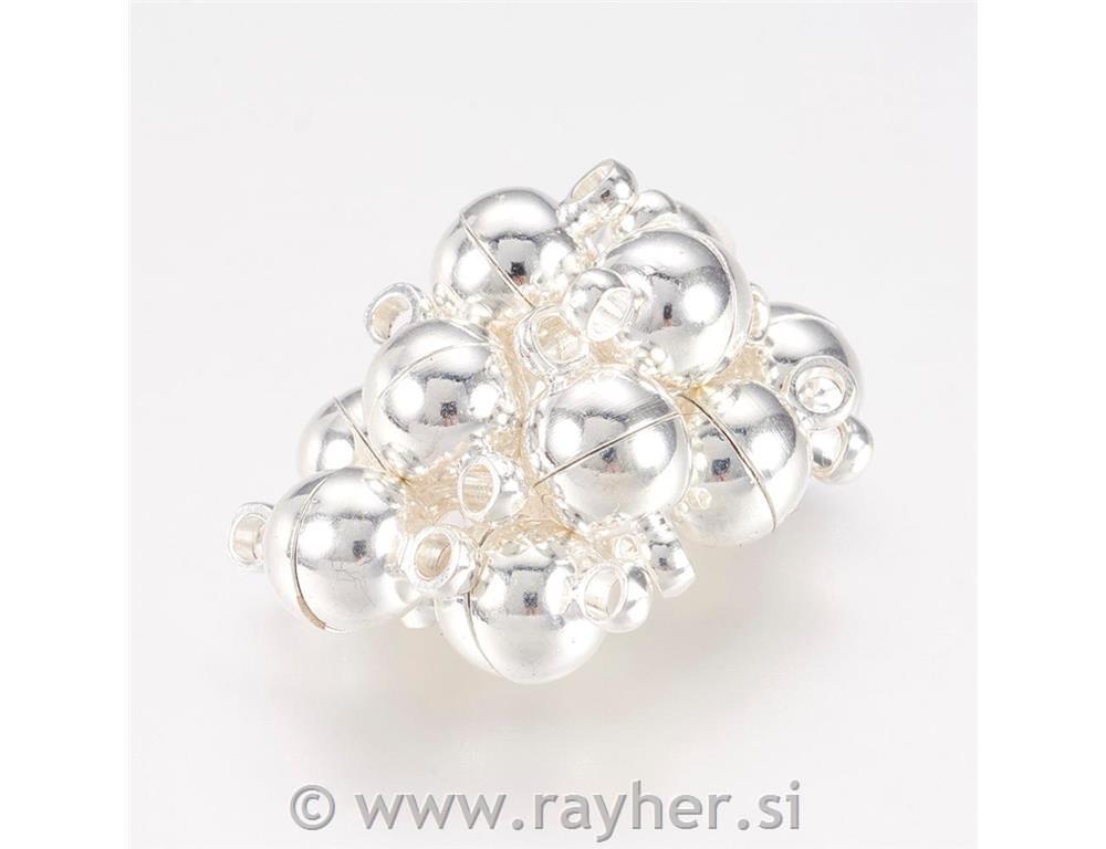 MAGNETNA ZAPONKA 6MM, SREBRNA
