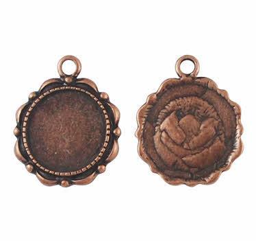 MEDALJON ANTIK BAKER, 23X18X2MM, KROG