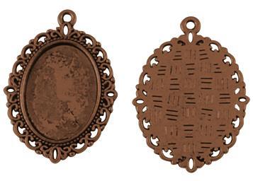 MEDALJON ANTIK BAKER, 38X28 MM, OVAL