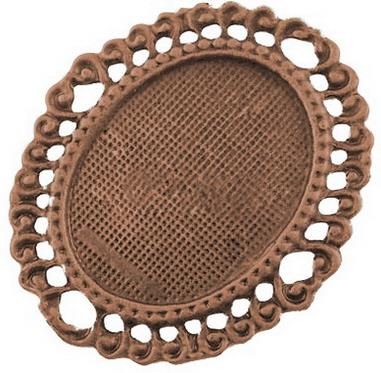 MEDALJON ANTIK BAKER, 58X49X2MM, OVAL