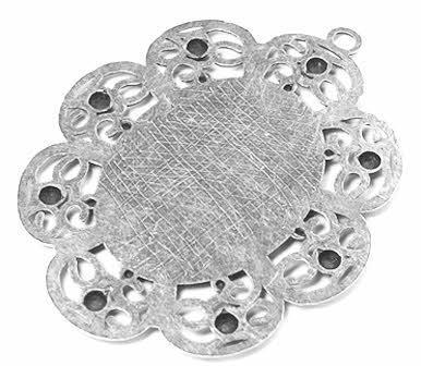 MEDALJON ANTIK SREBRN, 61X50 MM, OVAL