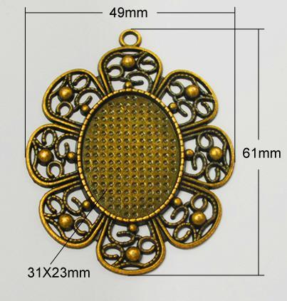MEDALJON ANTIK ZLAT, 61X49 MM, OVAL