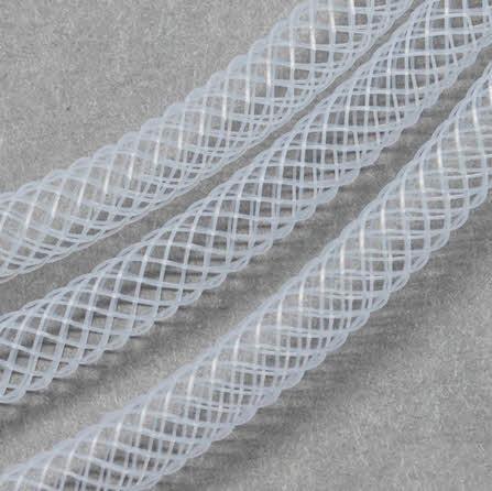 MESH TUBING, WHITE, 4MM, 2M