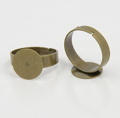 PRSTAN S PLOŠČICO, ANTIK BRON,