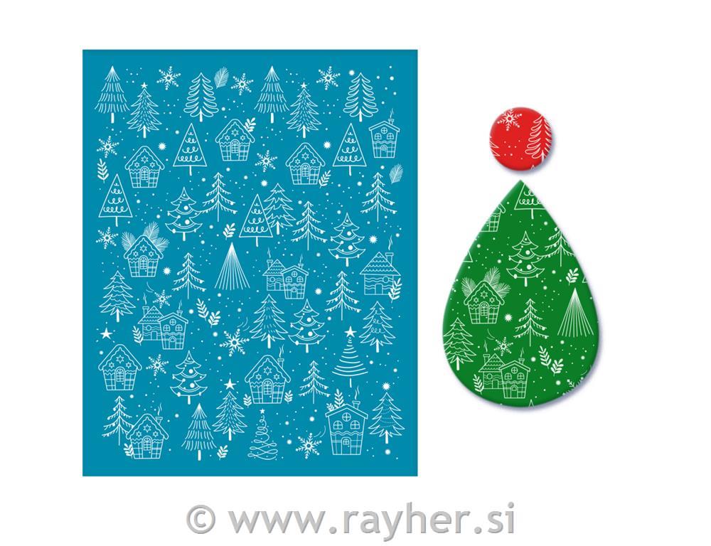 Šablona Silk Screen, Snowflake pattern