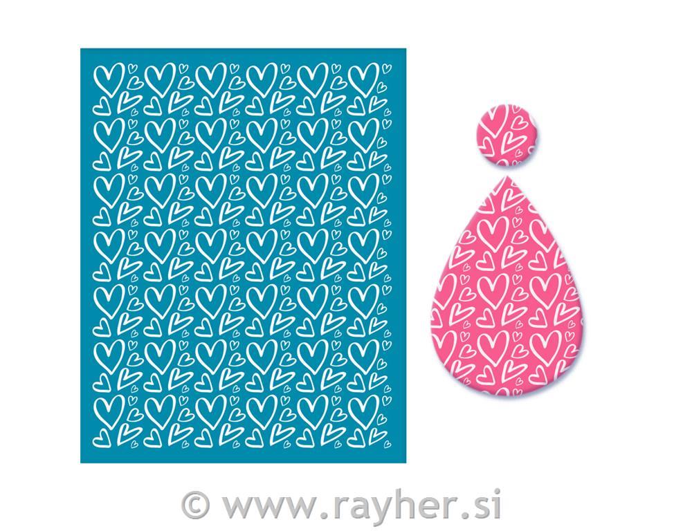 Šablona Silk Screen, Hearts
