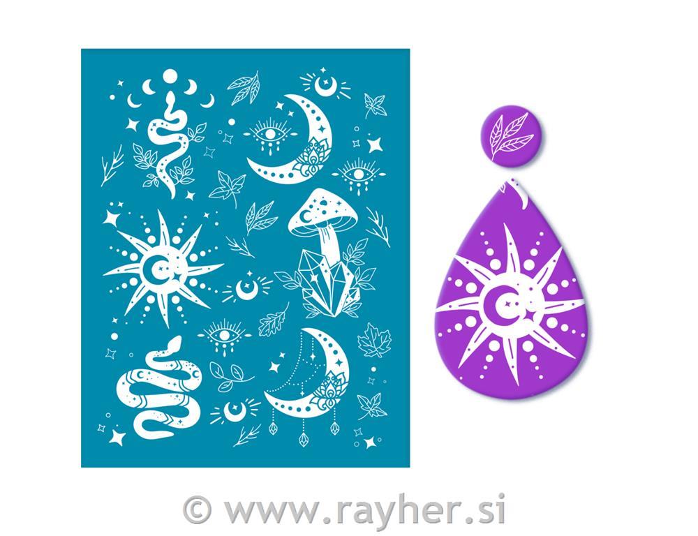 Šablona Silk Screen, Sun, Moon