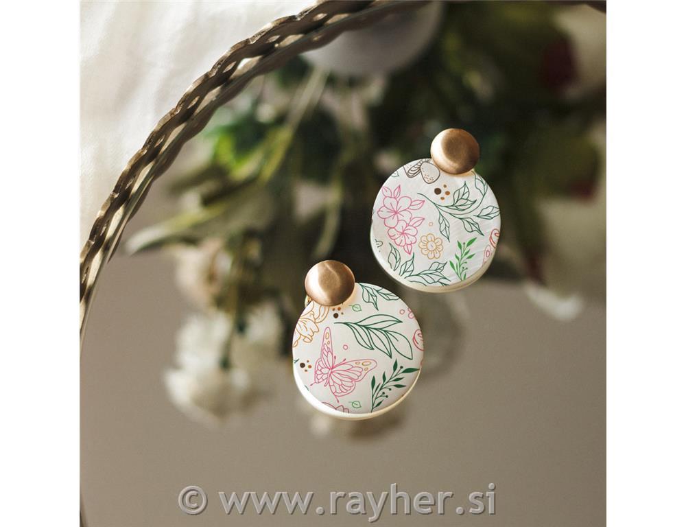 Šablona Silk Screen, Flowers, Leafs and Butterflies