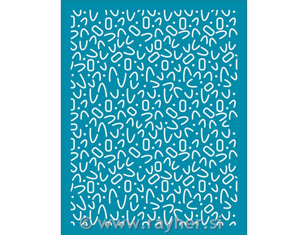 Šablona Silk Screen, Triangles Lines