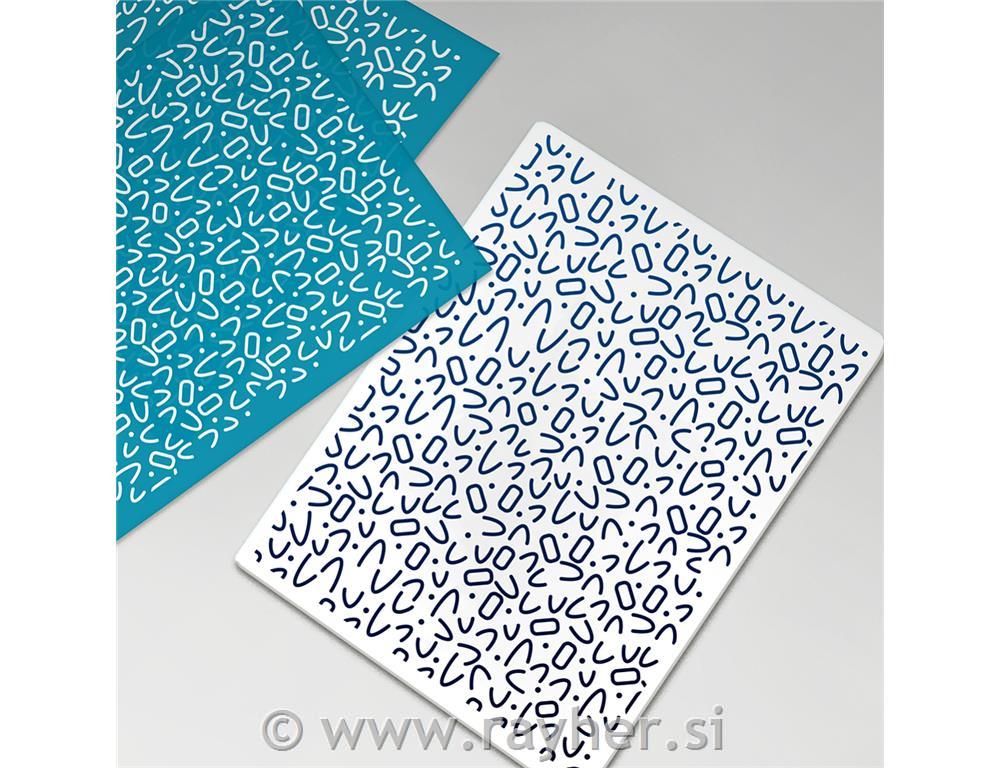 Šablona Silk Screen, Triangles Lines