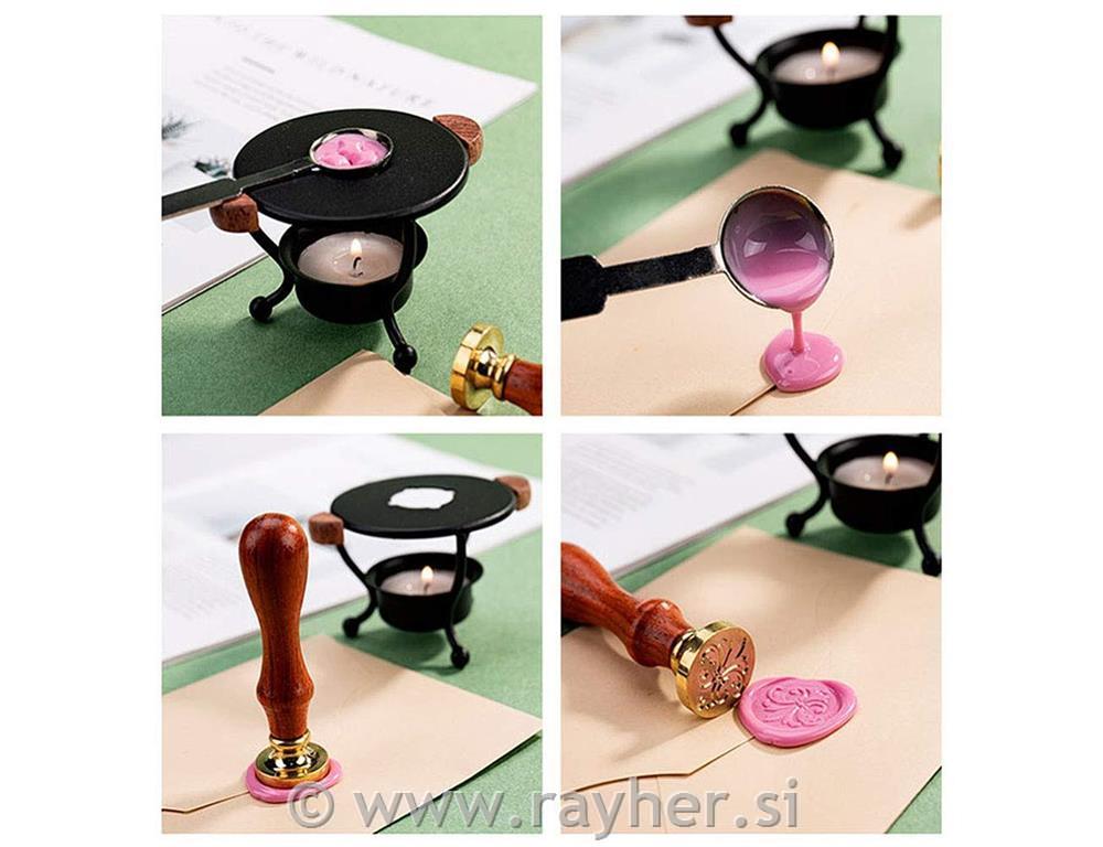 Set za vlivanje pečatnega voska