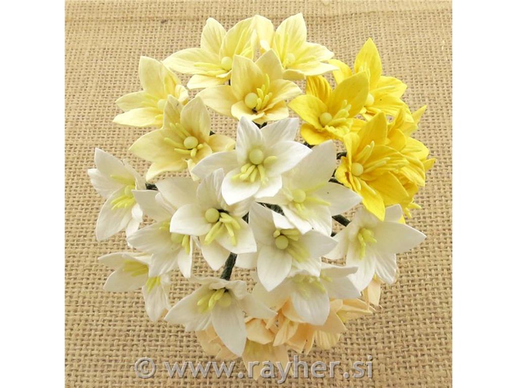 Mini Yello Handmade Mulberry Paper Roses