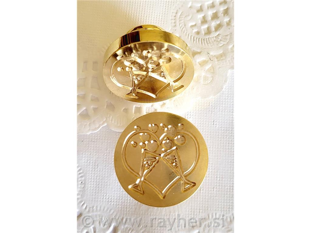 Pečat za vosek, Kozarca šampanjca v srcu