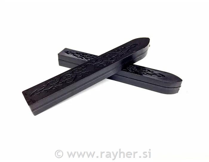 Pečatni vosek s stenjem, črn, 1 kos