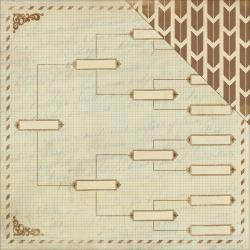 Scrapbooking papir Lineage Ancestral Chart, 200gsm