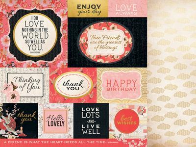 Scrapbooking paper Hanami Garden