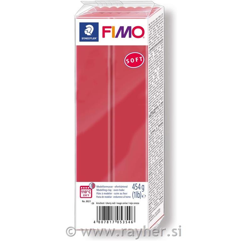 FIMO Soft polimerna masa 26, češnjevo rdeča 454g