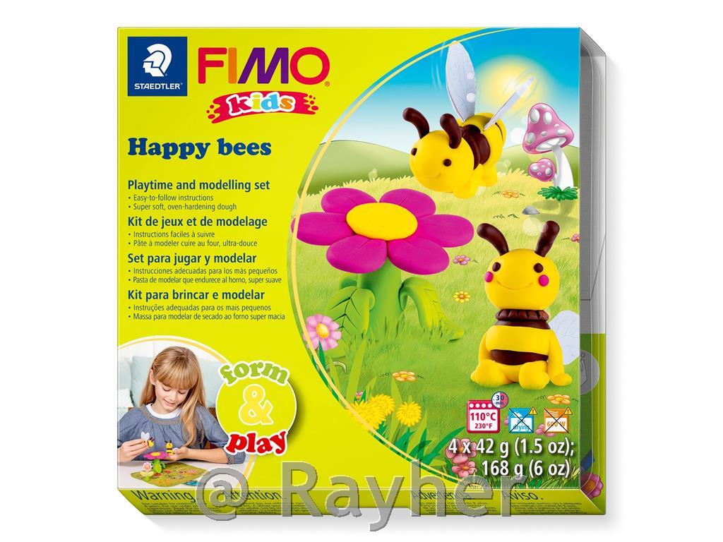 FIMO Kids set Čebelice 4x42g, modelirka, navodila, scena