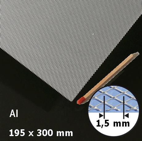 EXPANDED METAL SHEET 195 x 300 MMALUH = 1,5 MM