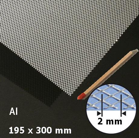 EXPANDED METAL SHEET 195 x 300 MMALUH = 2,0 MM