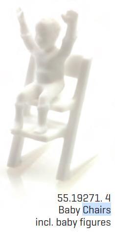 Barski/Otroški stoli 1:50, beli