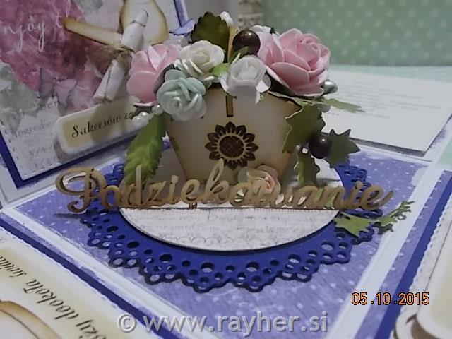 IZREZ IZ LEPENKE, 3D, KOŠARICA Z ROŽICO