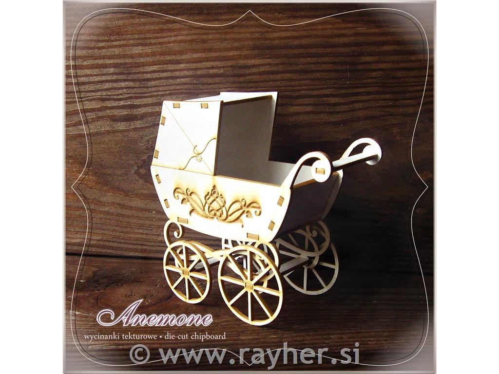 IZREZ IZ LEPENKE, 3D, OTROŠKI VOZIČEK