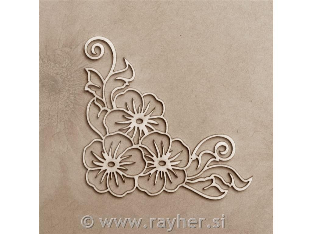 Izrez iz lepenke, Cvetlični vogalnik