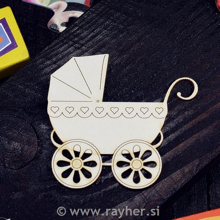 Izrez iz lepenke, Otroški vožiček