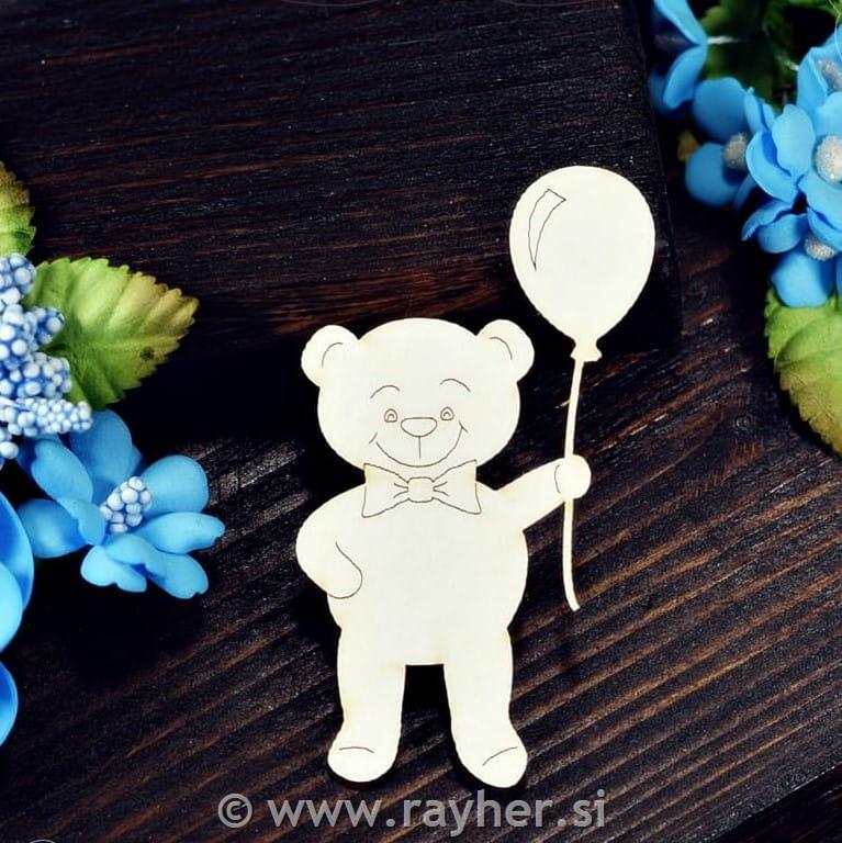 IZREZ IZ LEPENKE, MEDVEDEK Z BALONOM