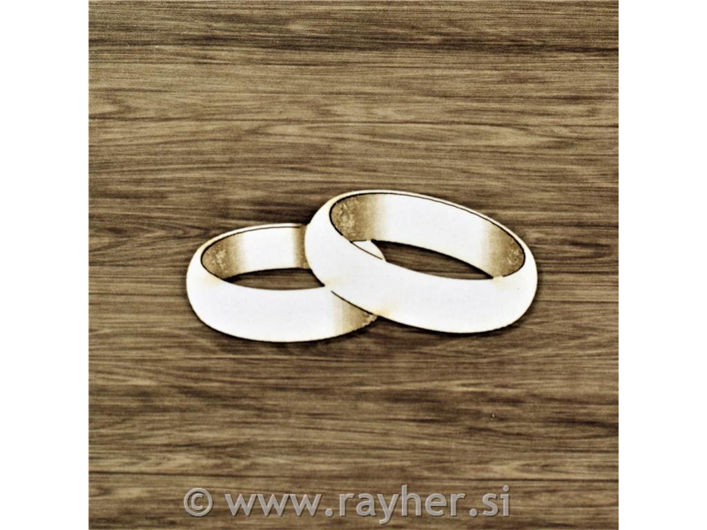 IZREZ IZ LEPENKE, POROČNA PRSTANA