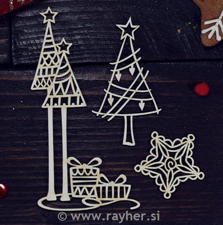 Izrez iz lepenke, Pod božičnim drevesom