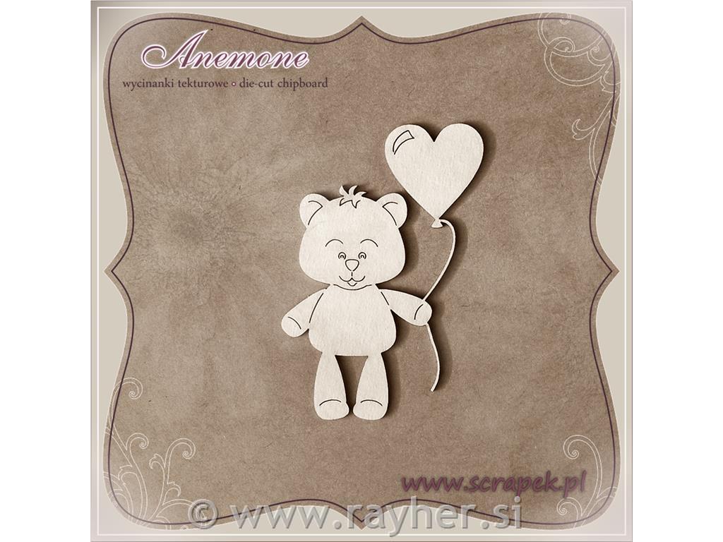 IZREZ IZ LEPENKE, MEDVEDEK Z BALONČKOM