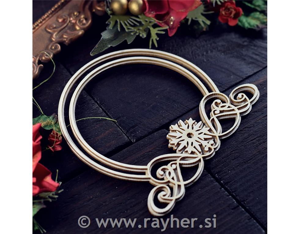 IZREZ IZ LEPENKE OKVIR KROG S SNEŽINKO