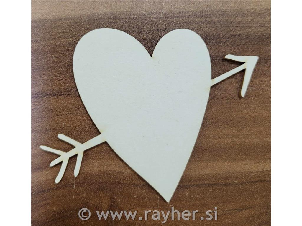 Izrez iz lepenke, Srce s puščico