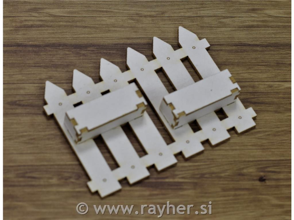 IZREZ IZ LEPENKE, 3D, OGRAJA+CVETLIČNA LONČKA