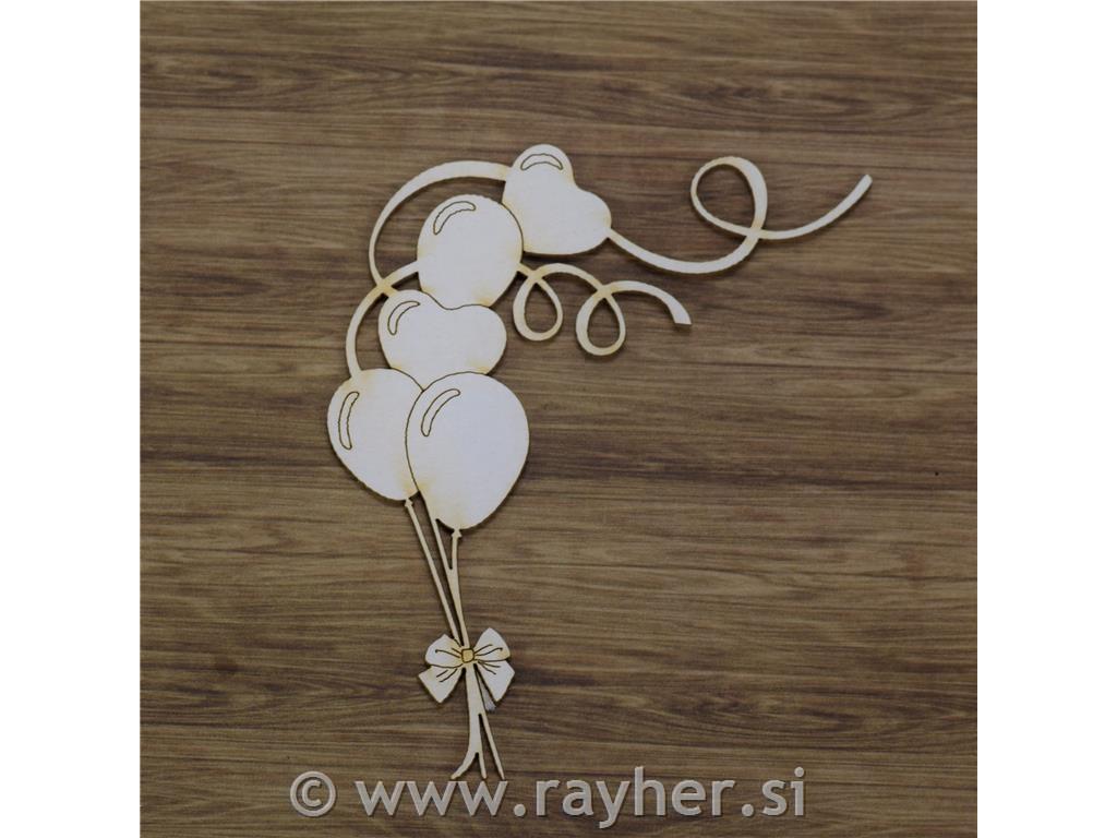Izrez iz lepenke, Baloni z vrvico