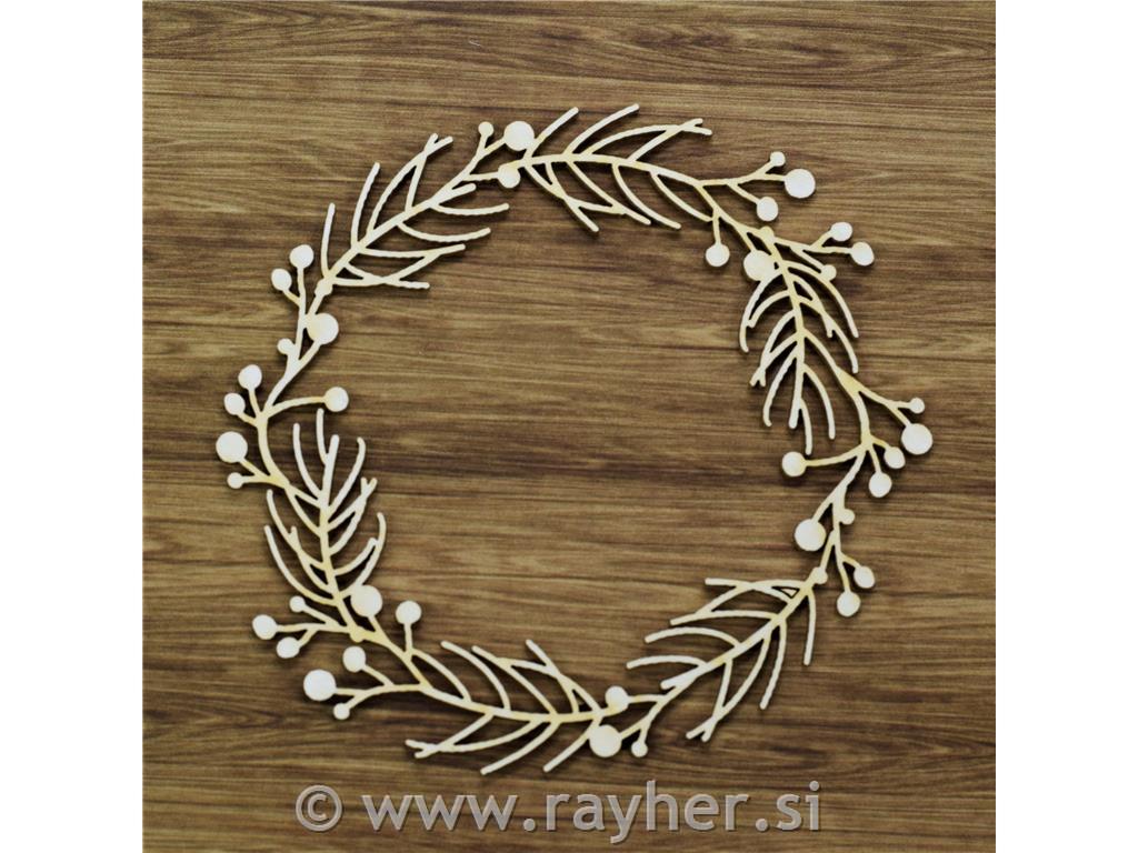 Izrez iz lepenke, Božični venček