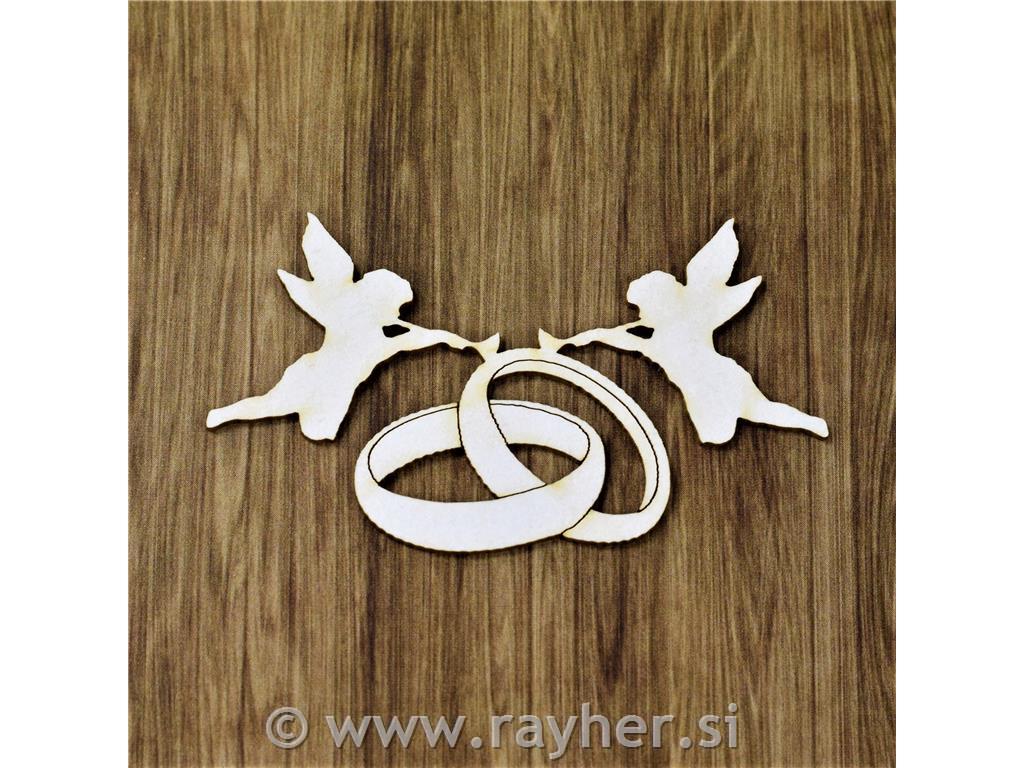 IZREZ IZ LEPENKE, POROČNA PRSTANA IN ANGELA