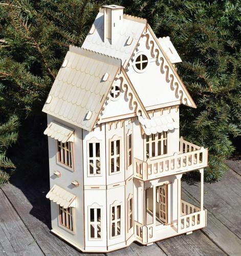 Lesena sestavljanka, Hiša dvonadstropna