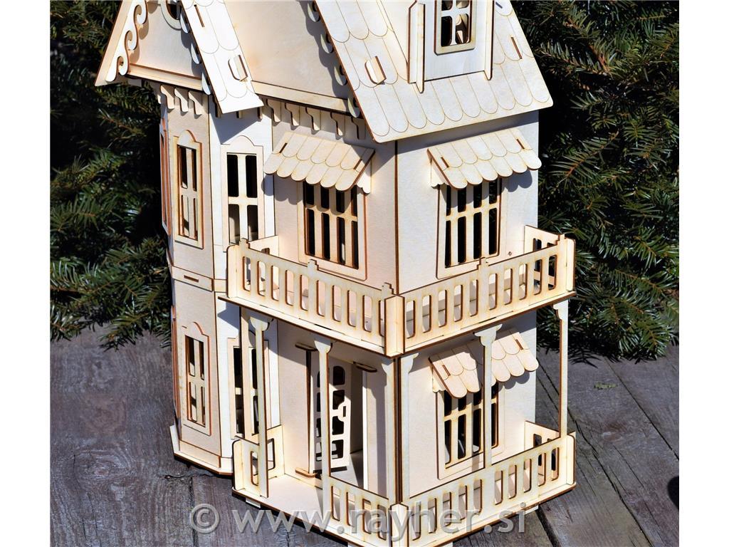 Lesena sestavljanka, Hiša dvonadstropna