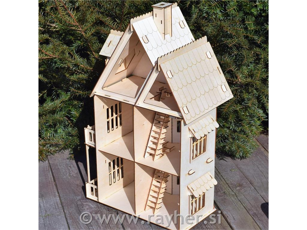 Lesena sestavljanka, Hiša dvonadstropna