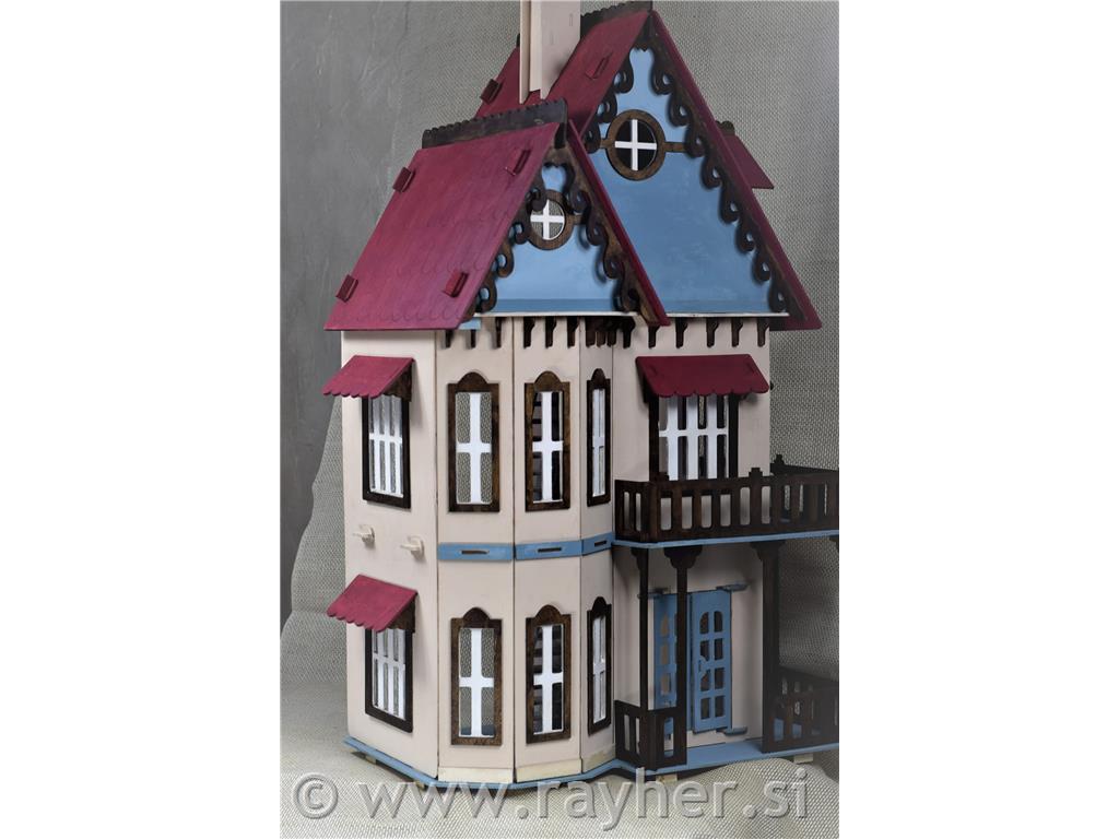 Lesena sestavljanka, Hiša dvonadstropna