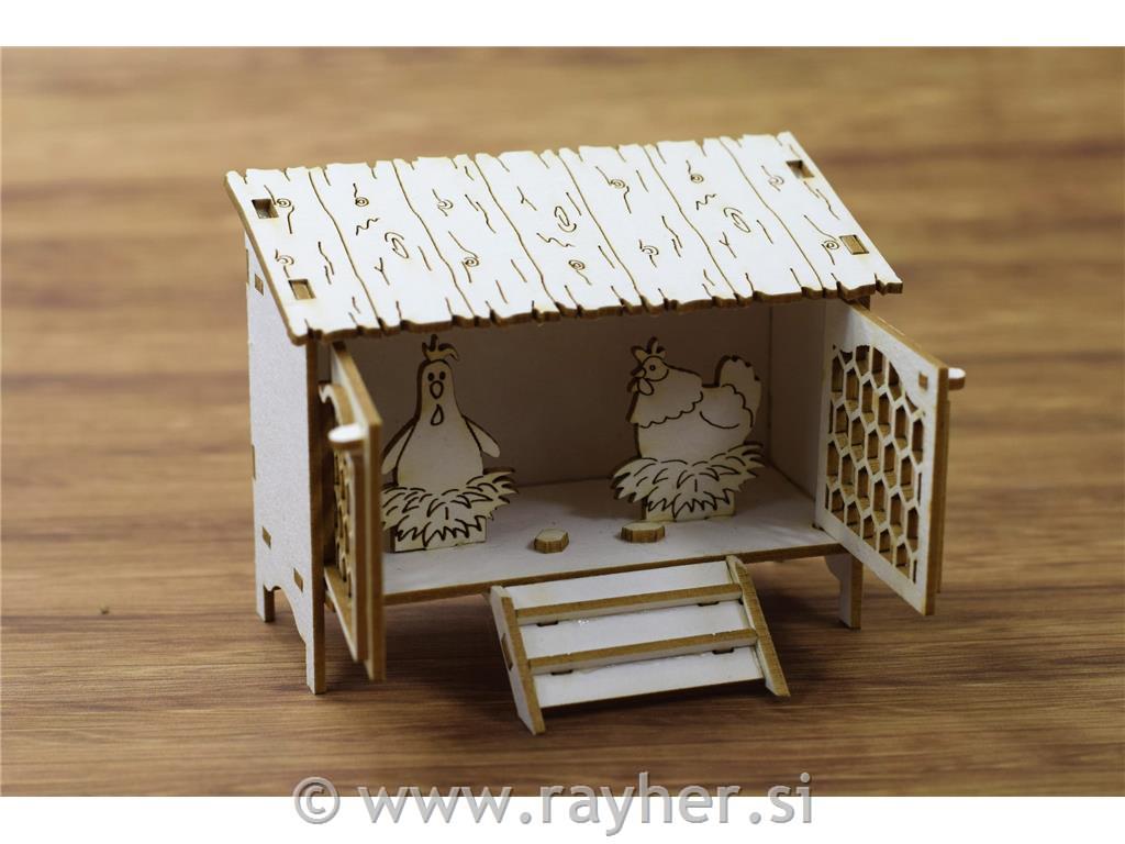 IZREZ IZ LEPENKE, 3D, KOKOŠNJAK